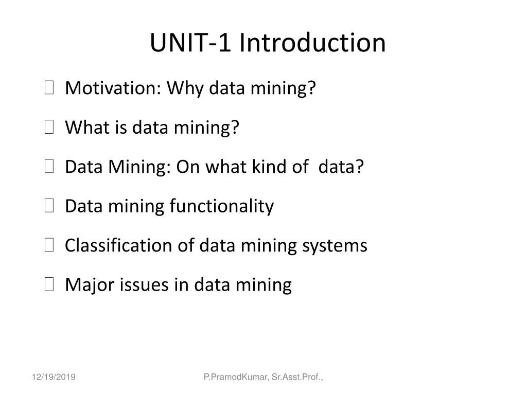 unit 1 introduction