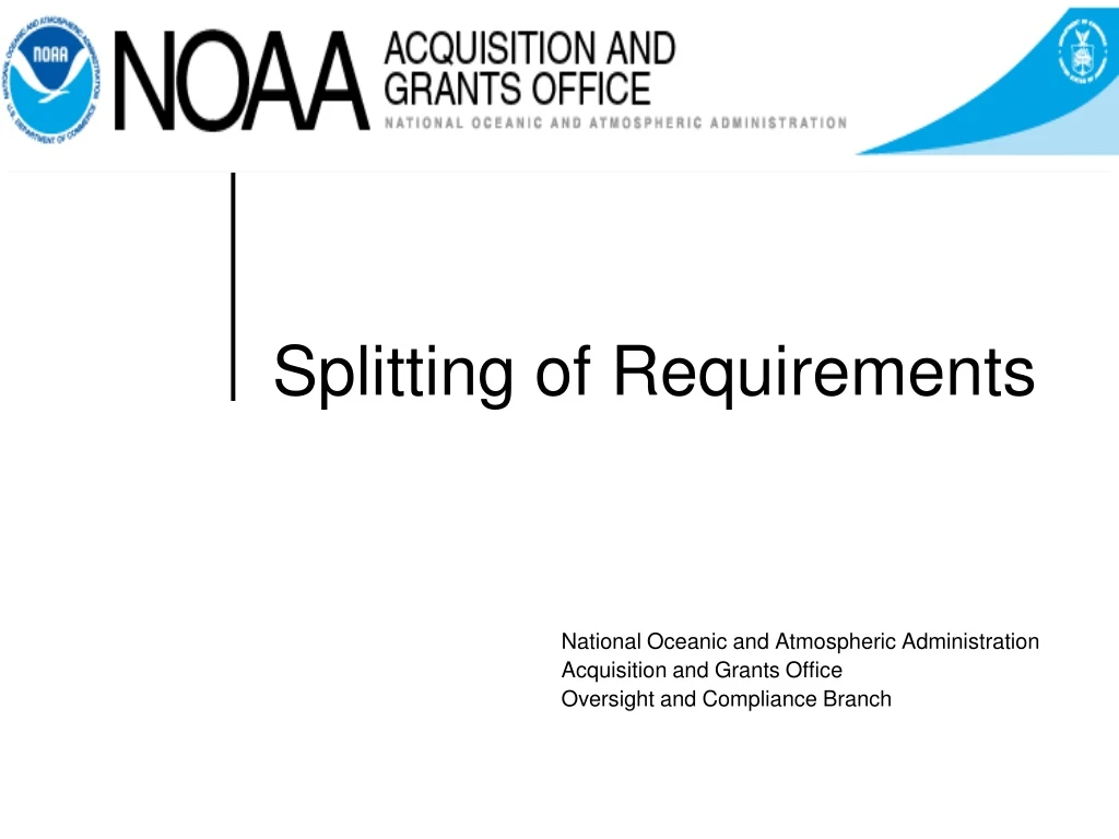 splitting of requirements