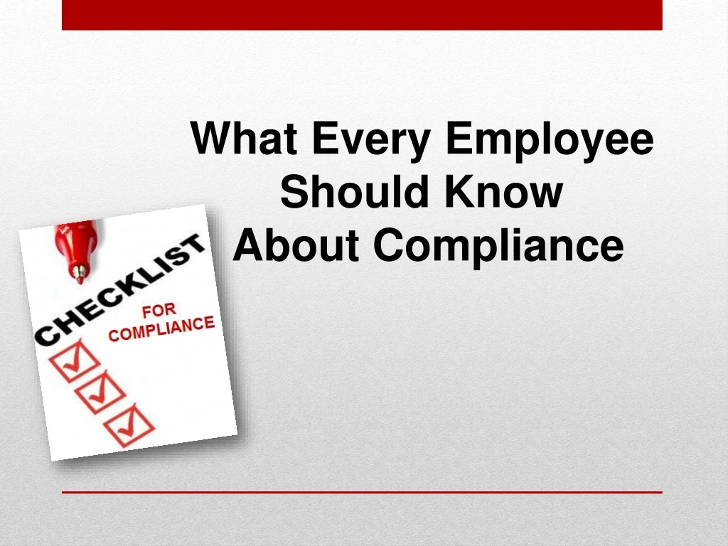 what every employee should know about compliance