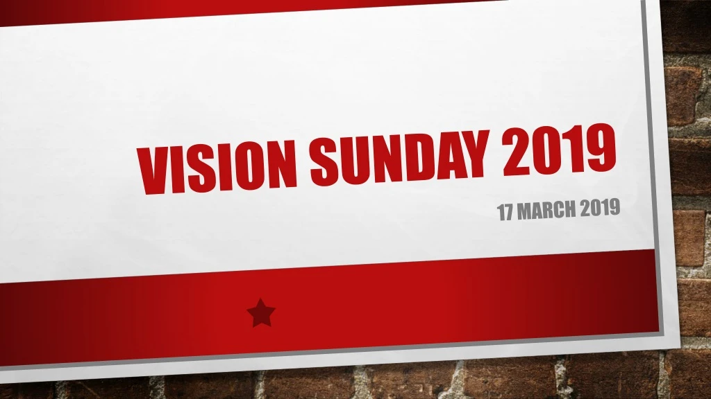 vision sunday 2019