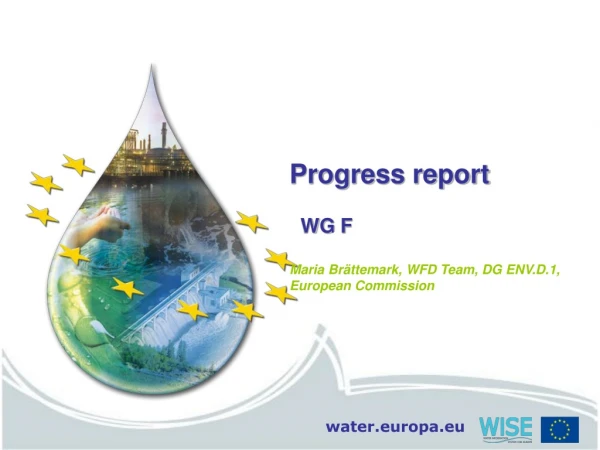 Progress report    WG F Maria  Brättemark , WFD Team, DG ENV.D.1, European Commission