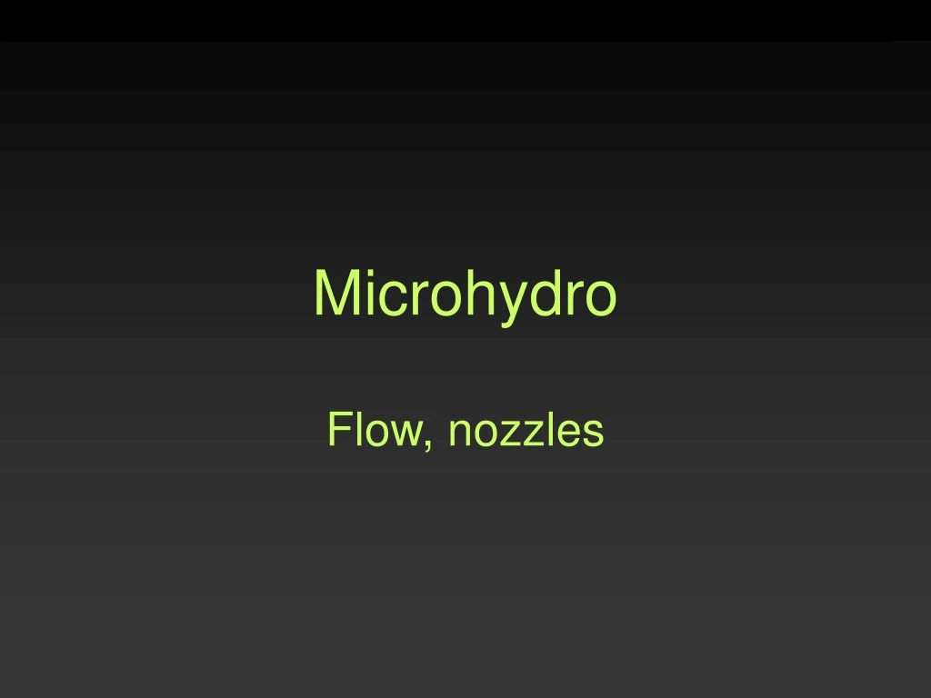 microhydro