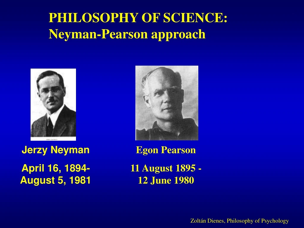 philosophy of science neyman pearson approach