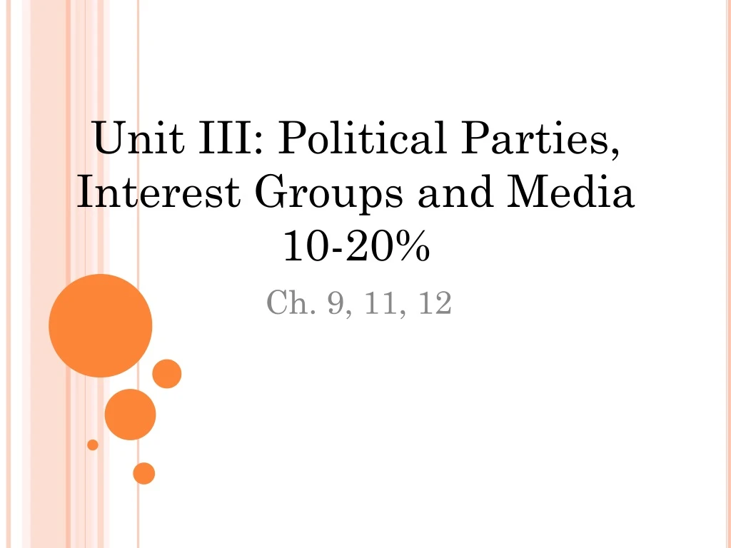 unit iii political parties interest groups