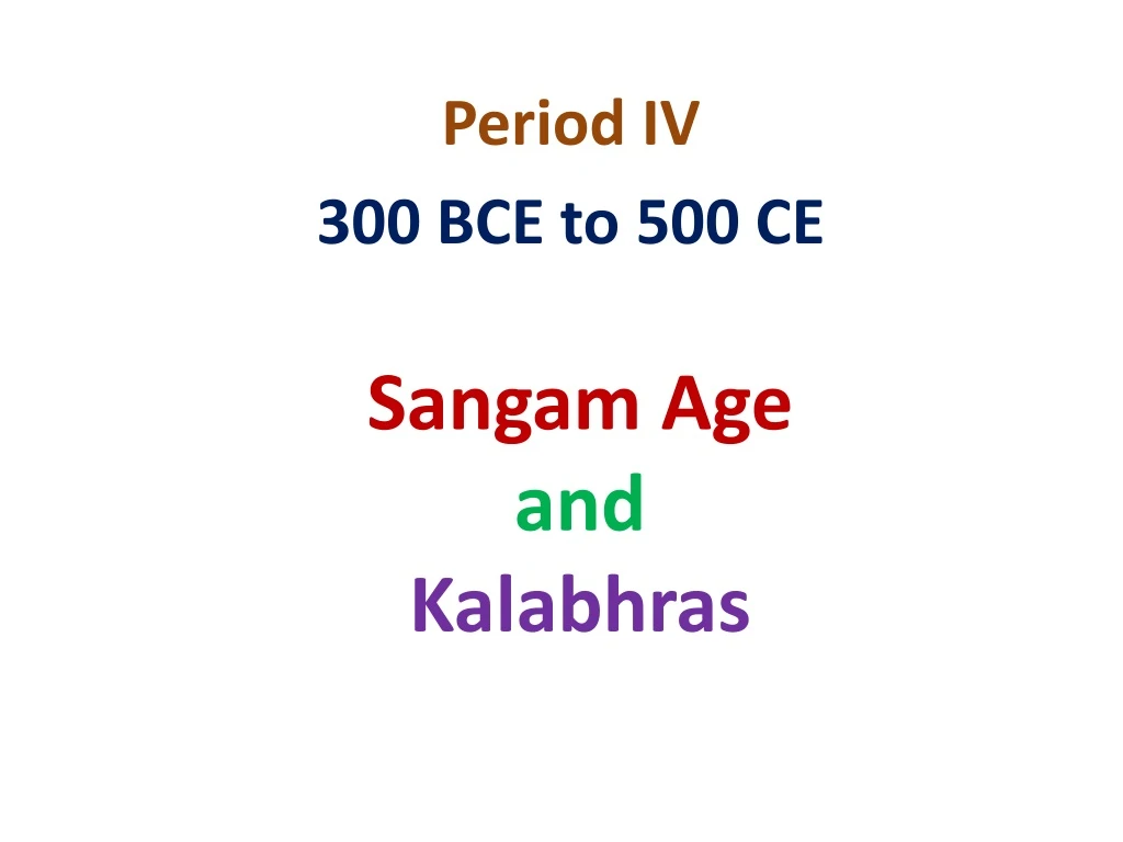 sangam age and kalabhras