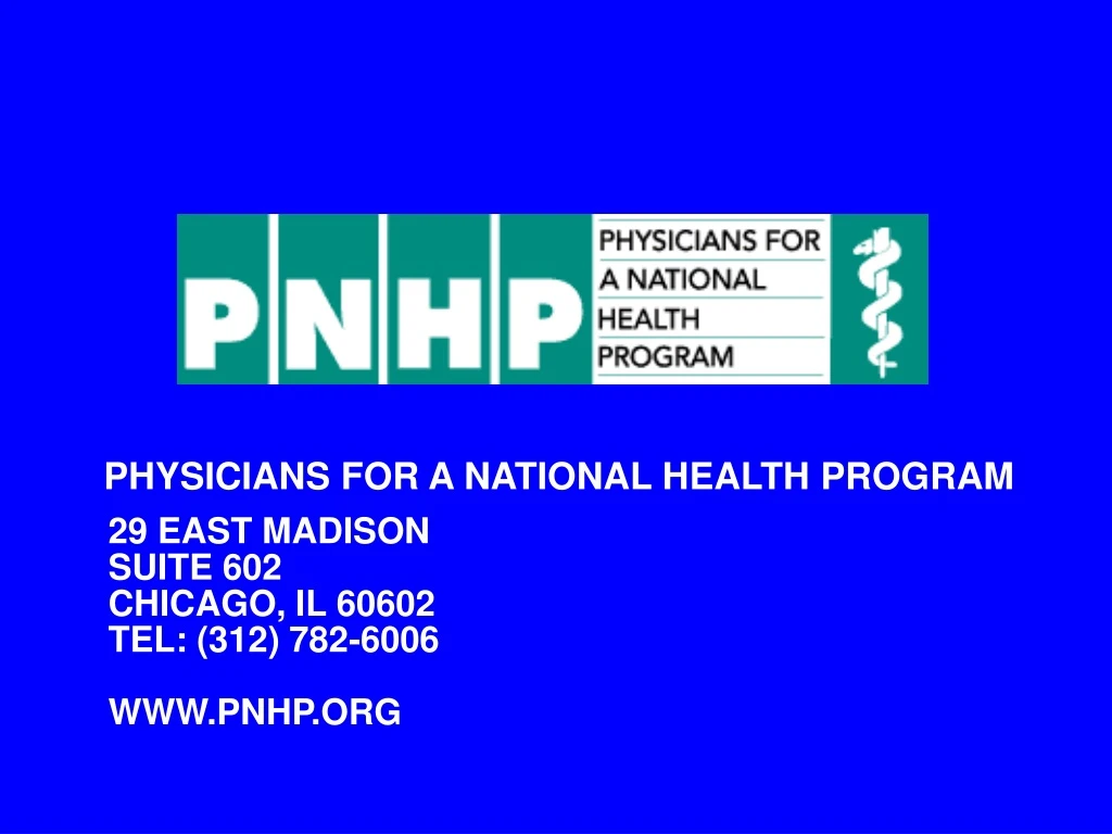 physicians for a national health program