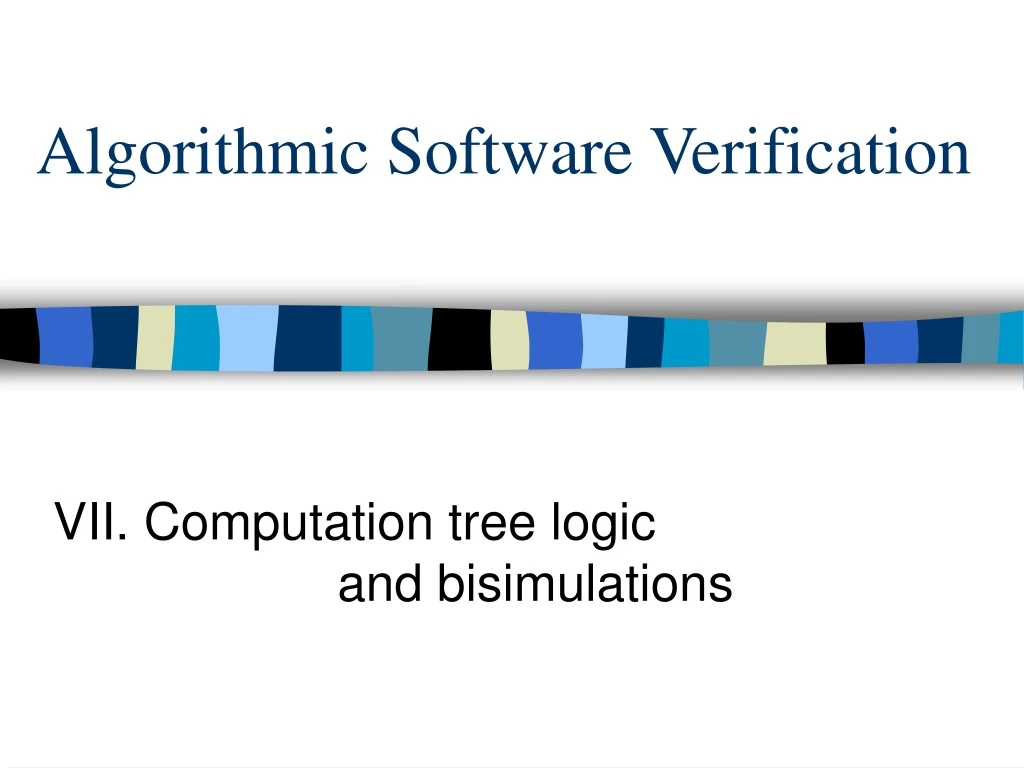 algorithmic software verification