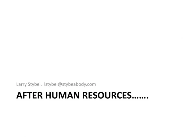 After human resources…….