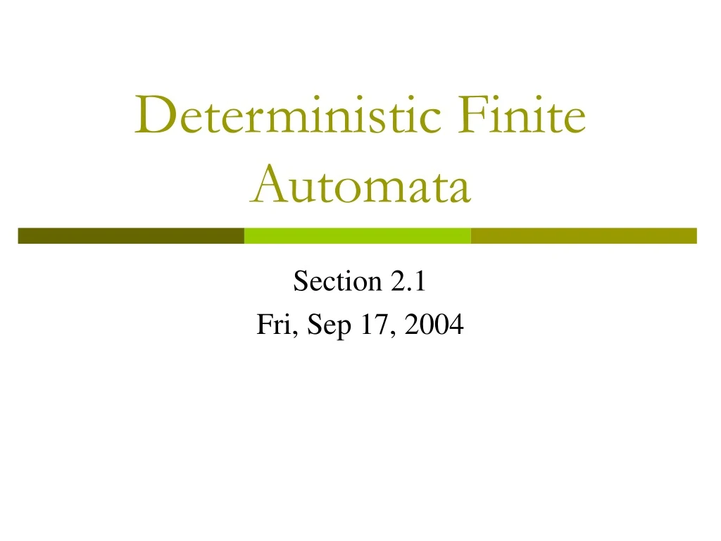 deterministic finite automata