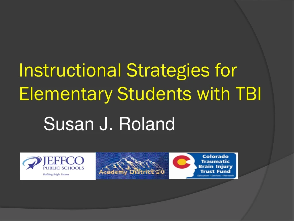 instructional strategies for elementary students with tbi