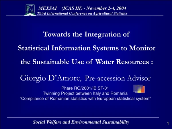 Towards the Integration of  Statistical Information Systems to Monitor