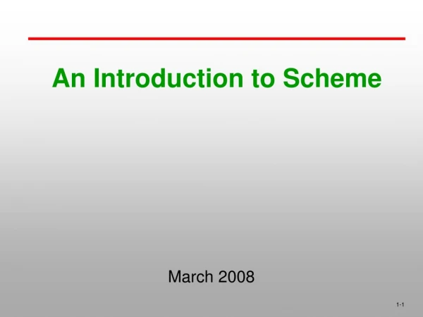 An Introduction to Scheme