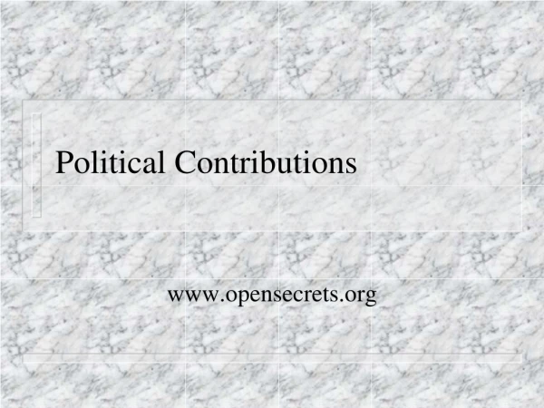 Political Contributions