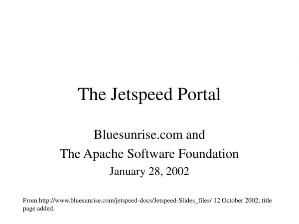 The Jetspeed Portal