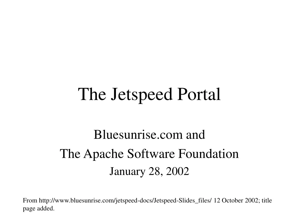 the jetspeed portal