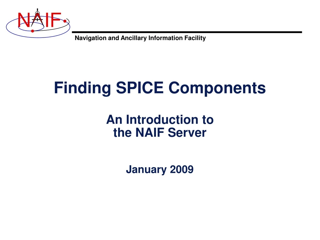 finding spice components an introduction to the naif server