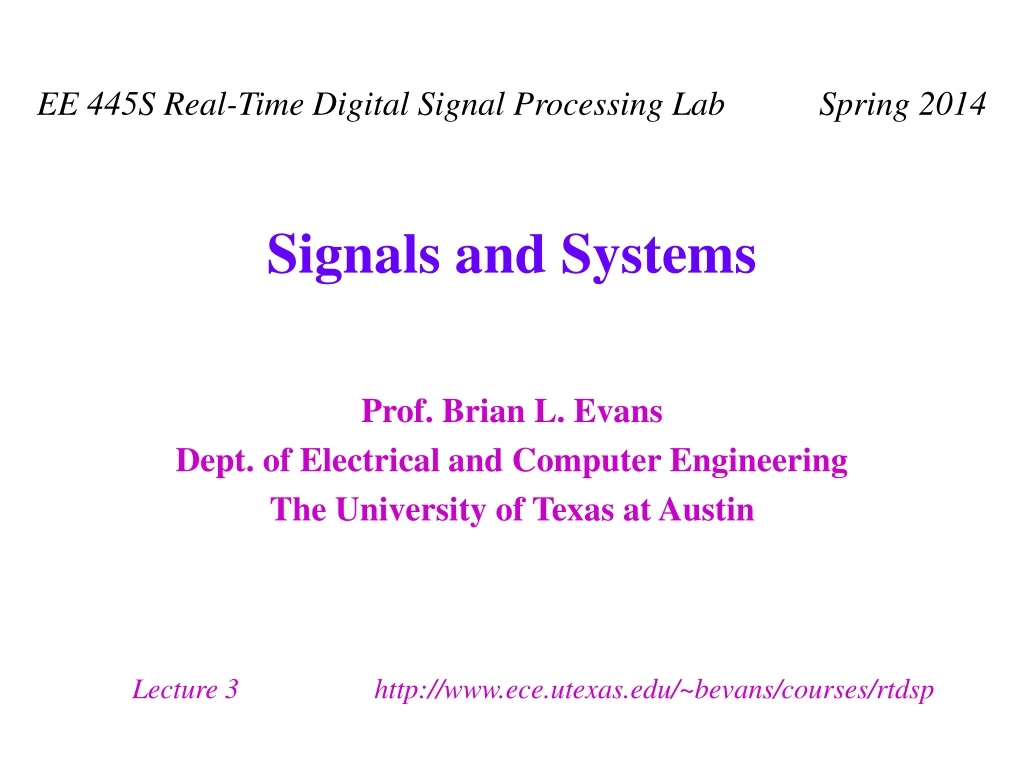 signals and systems