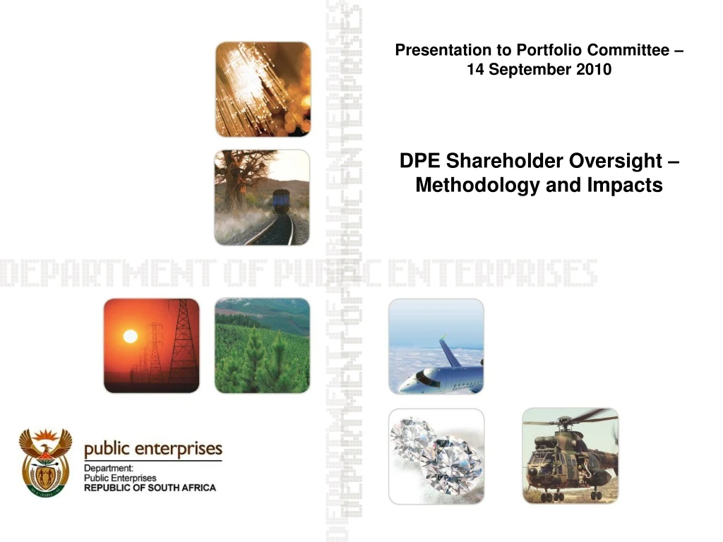 presentation to portfolio committee 14 september