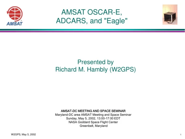 AMSAT OSCAR-E,  ADCARS, and &quot;Eagle&quot;