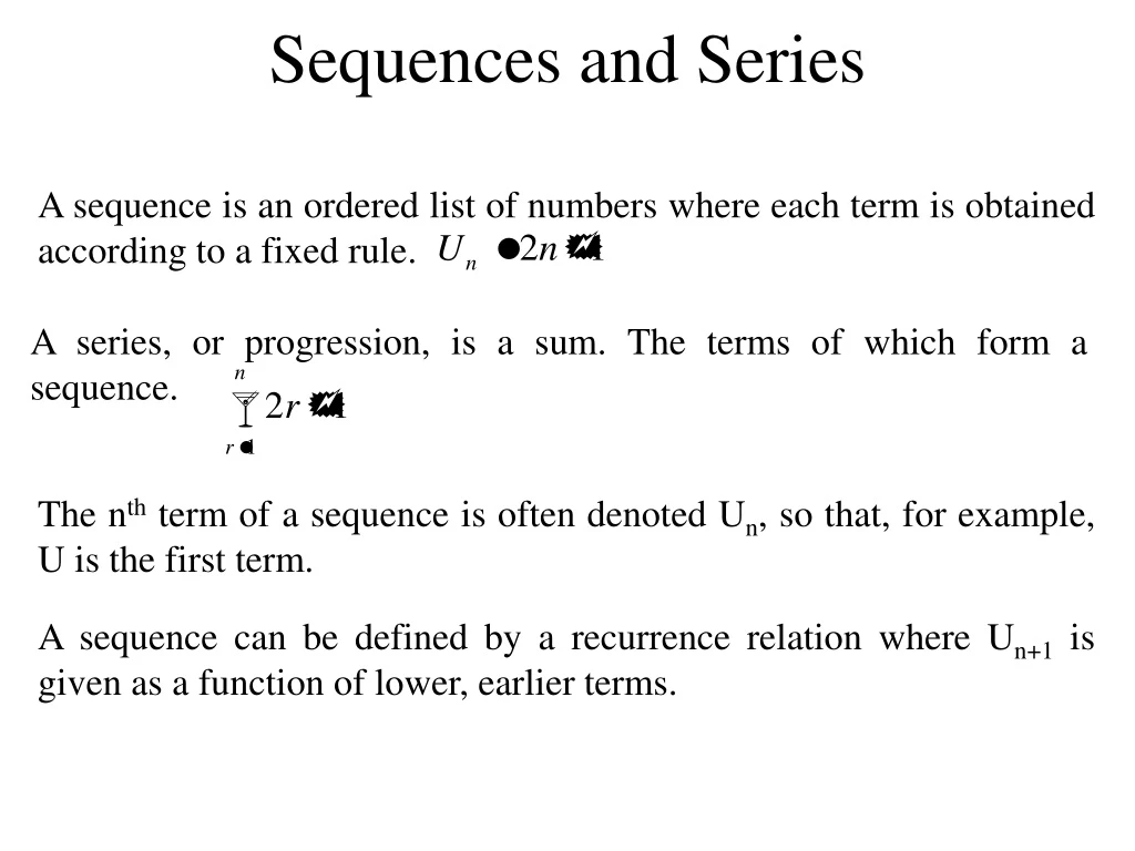 sequences and series