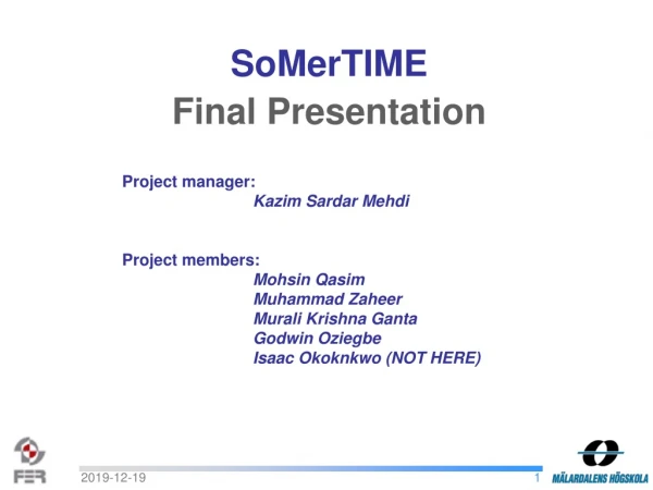 SoMerTIME Final Presentation
