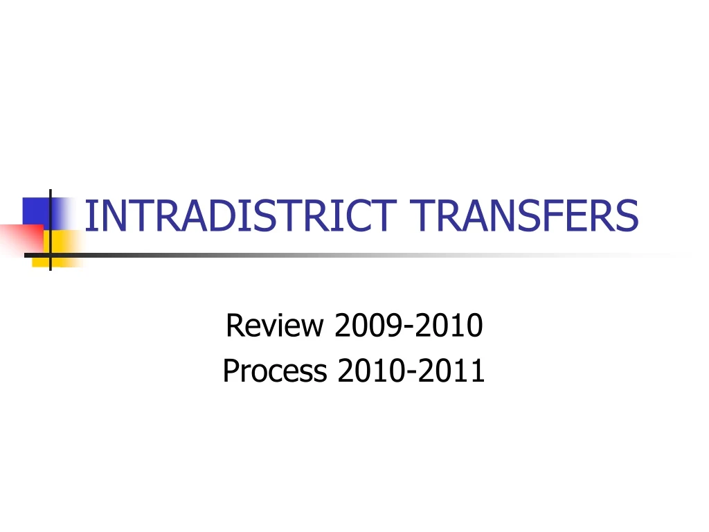 intradistrict transfers