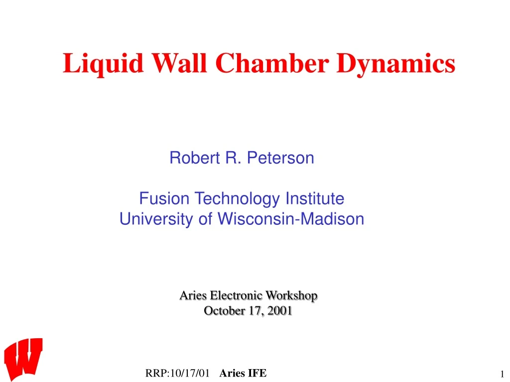 liquid wall chamber dynamics