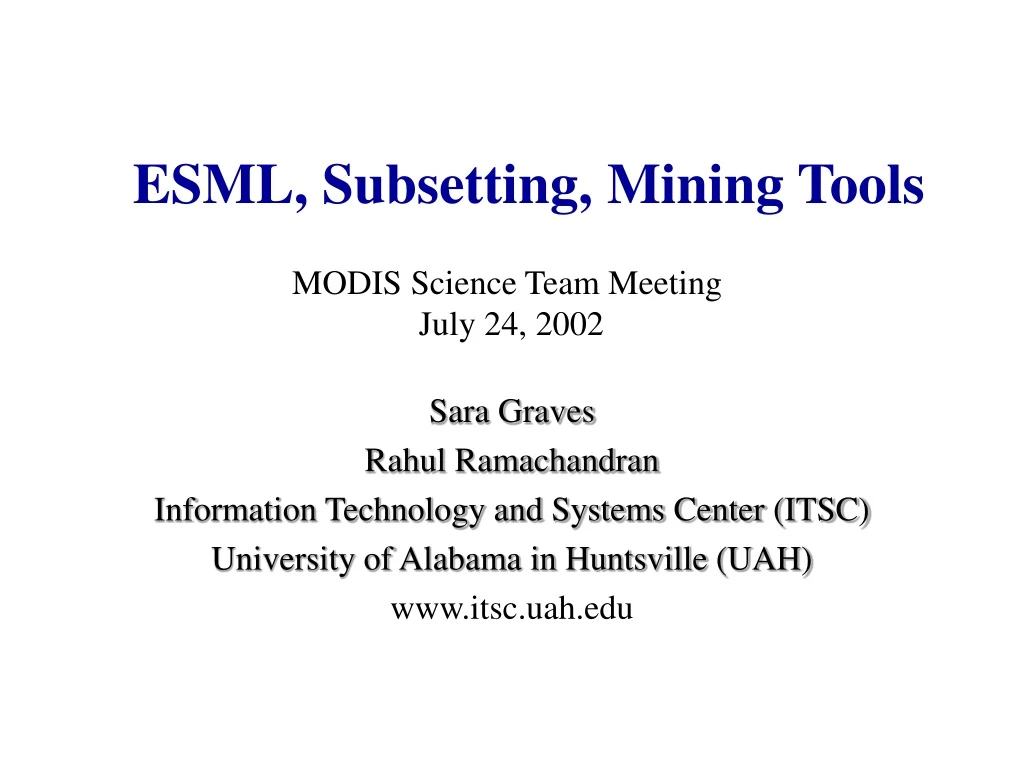 esml subsetting mining tools