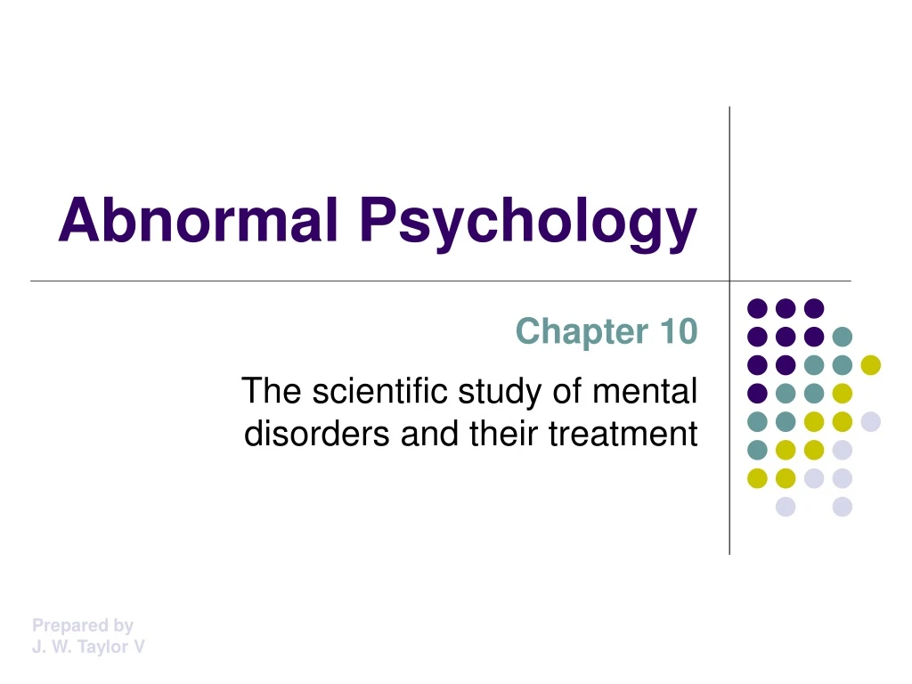 abnormal psychology