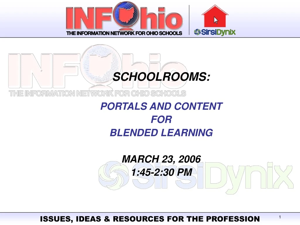 schoolrooms portals and content for blended