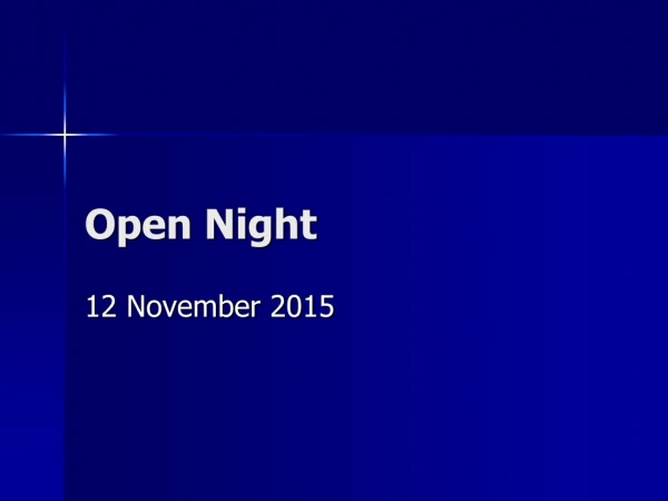 Open Night