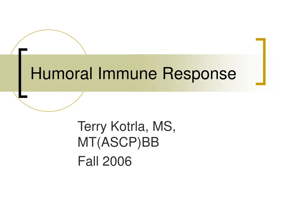 humoral immune response