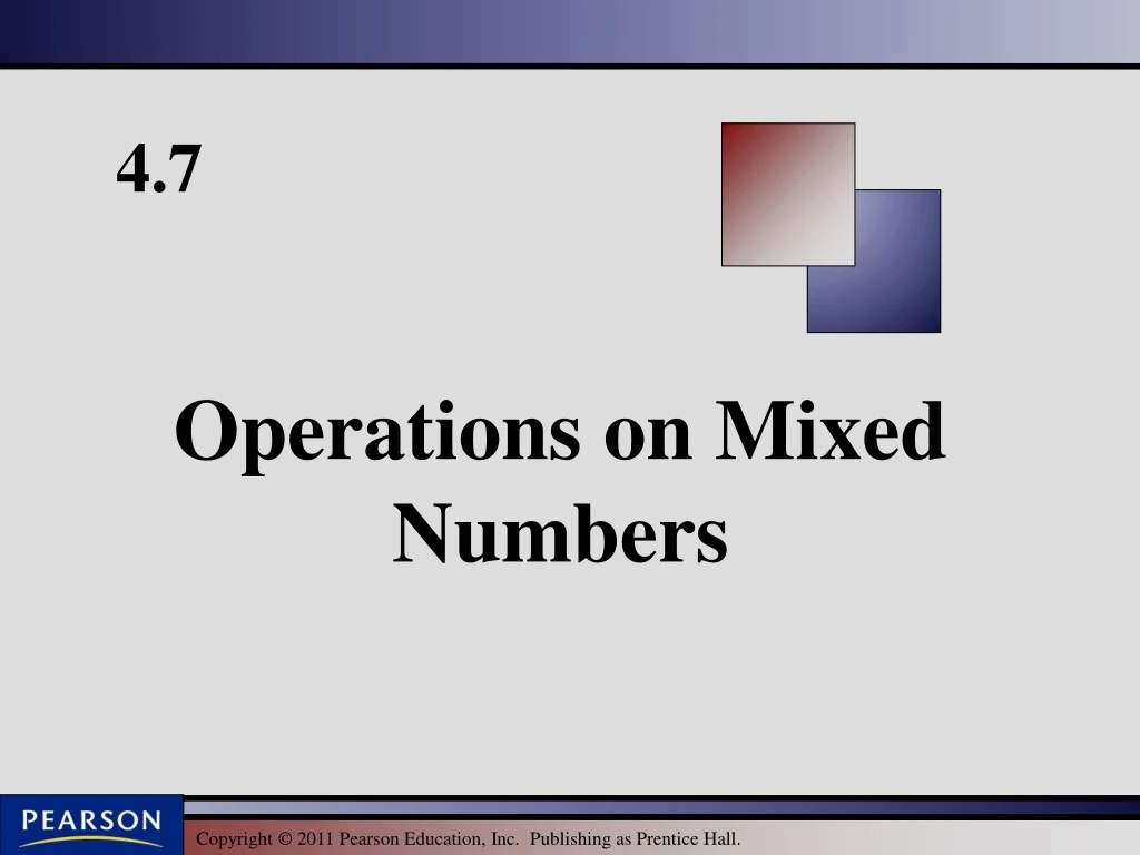 operations on mixed numbers