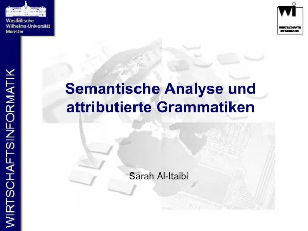 Semantische Analyse und attributierte Grammatiken