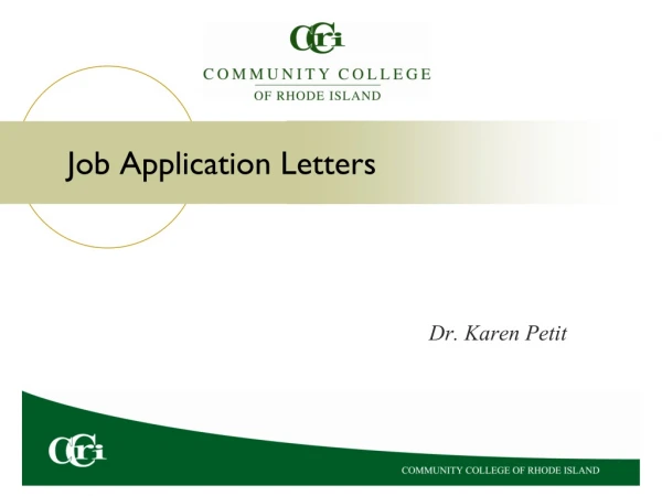 Job Application Letters