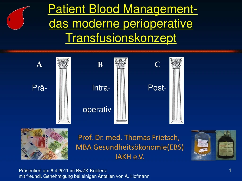 patient blood management das moderne