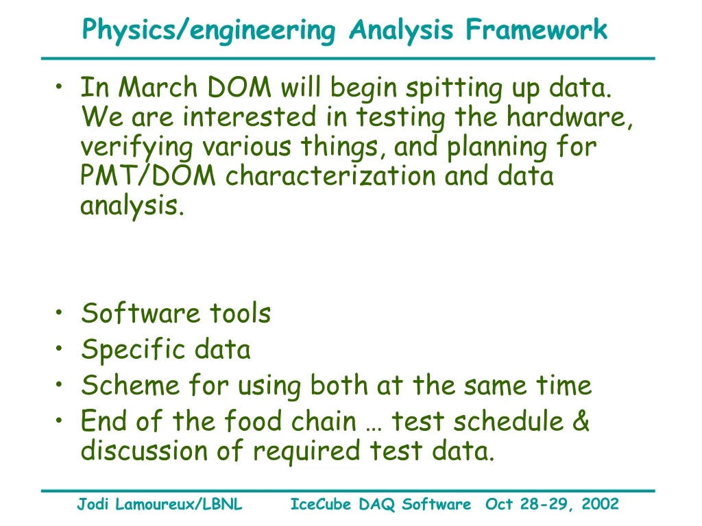 physics engineering analysis framework