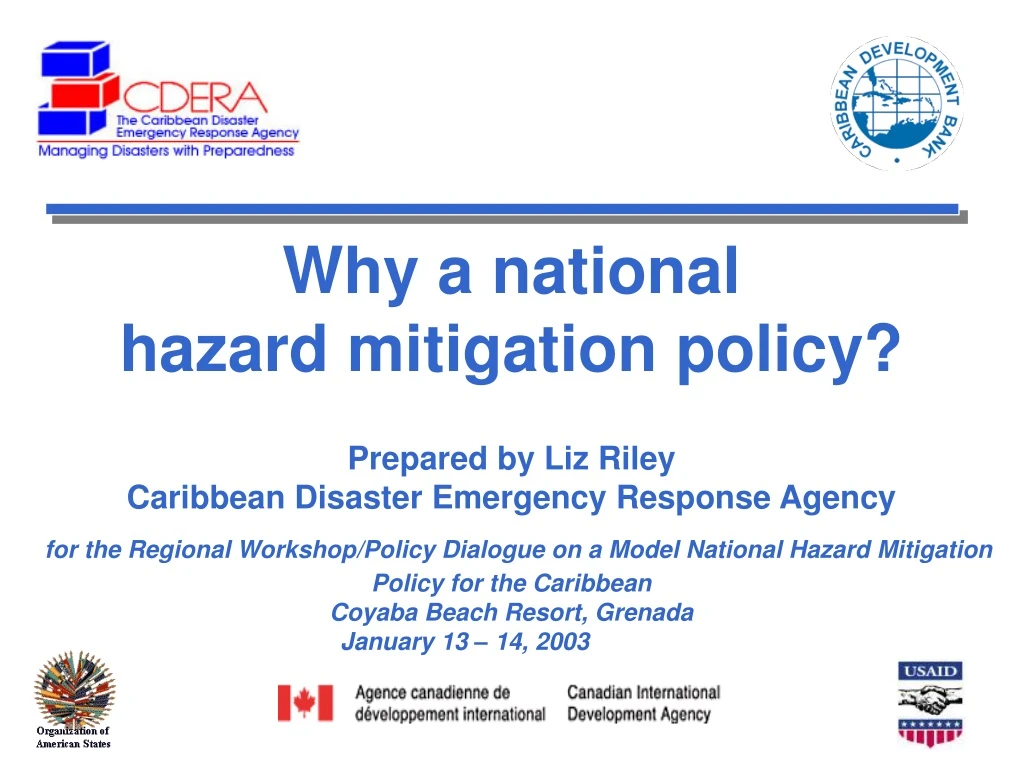 why a national hazard mitigation policy prepared