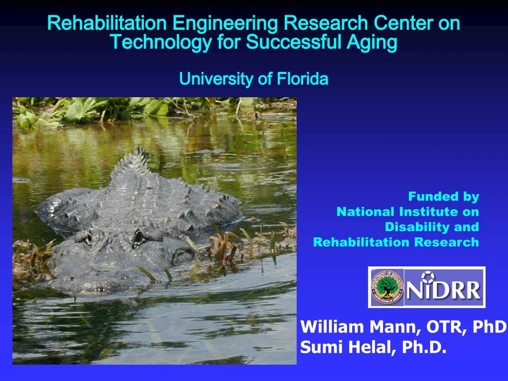 rehabilitation engineering research center on technology for successful aging university of florida