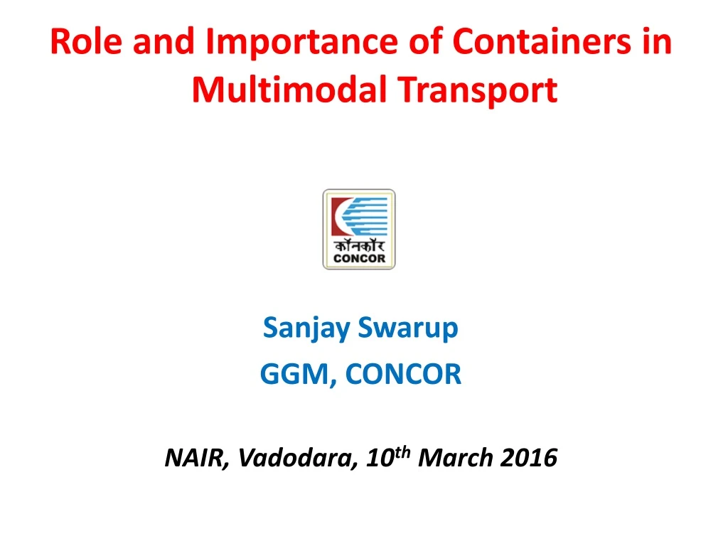 role and importance of containers in multimodal