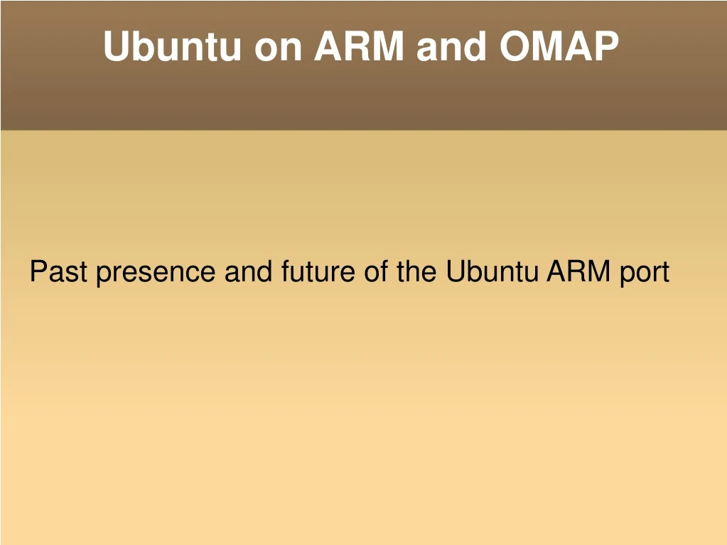 ubuntu on arm and omap