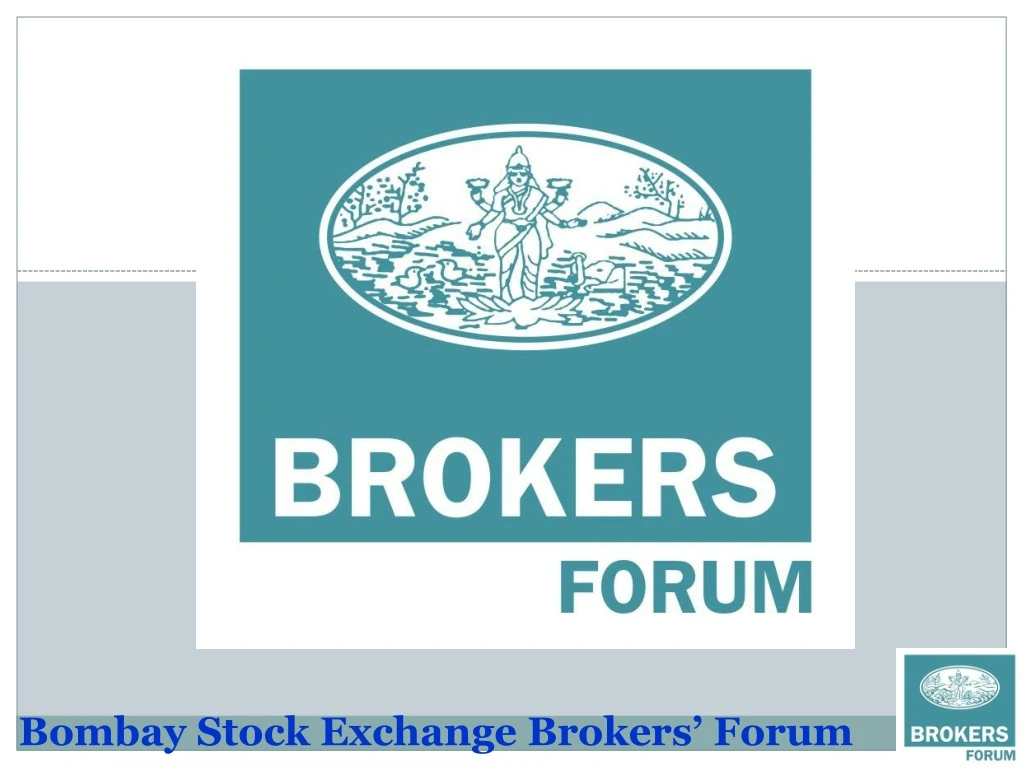 bombay stock exchange brokers forum