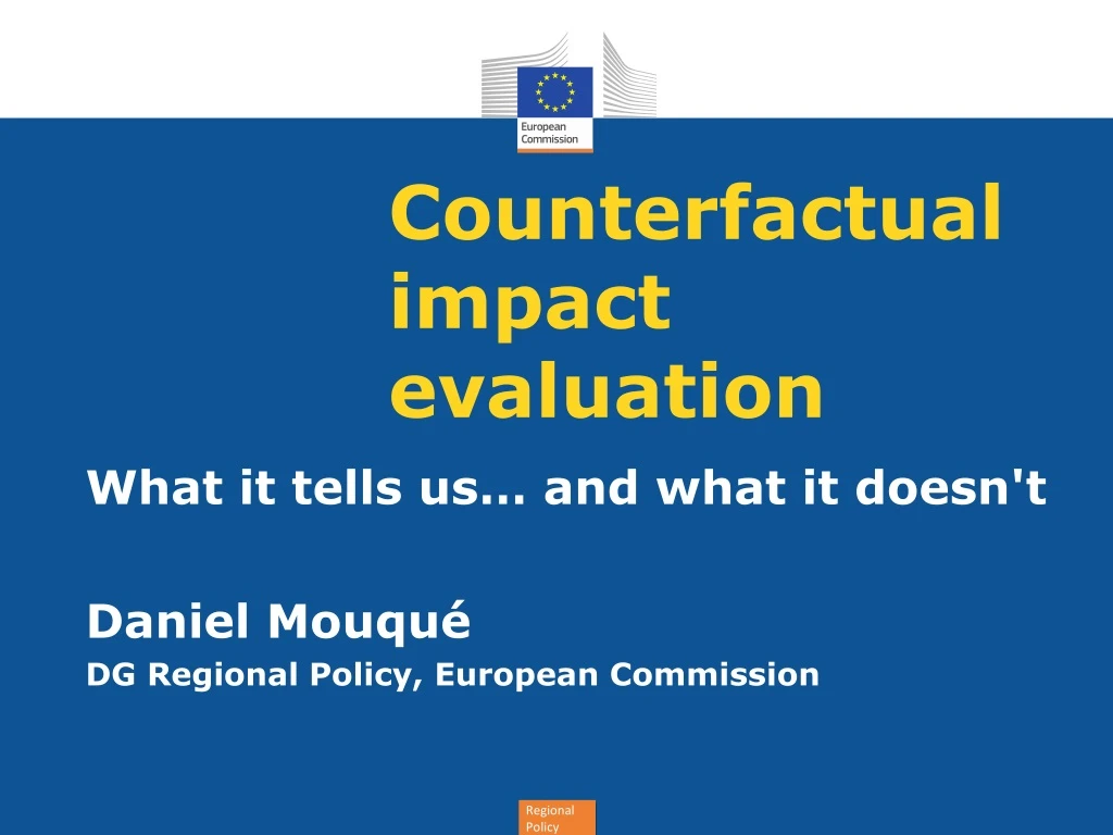 counterfactual impact evaluation