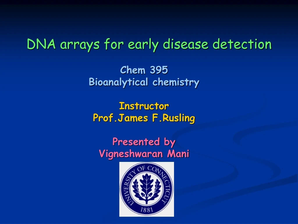 dna arrays for early disease detection