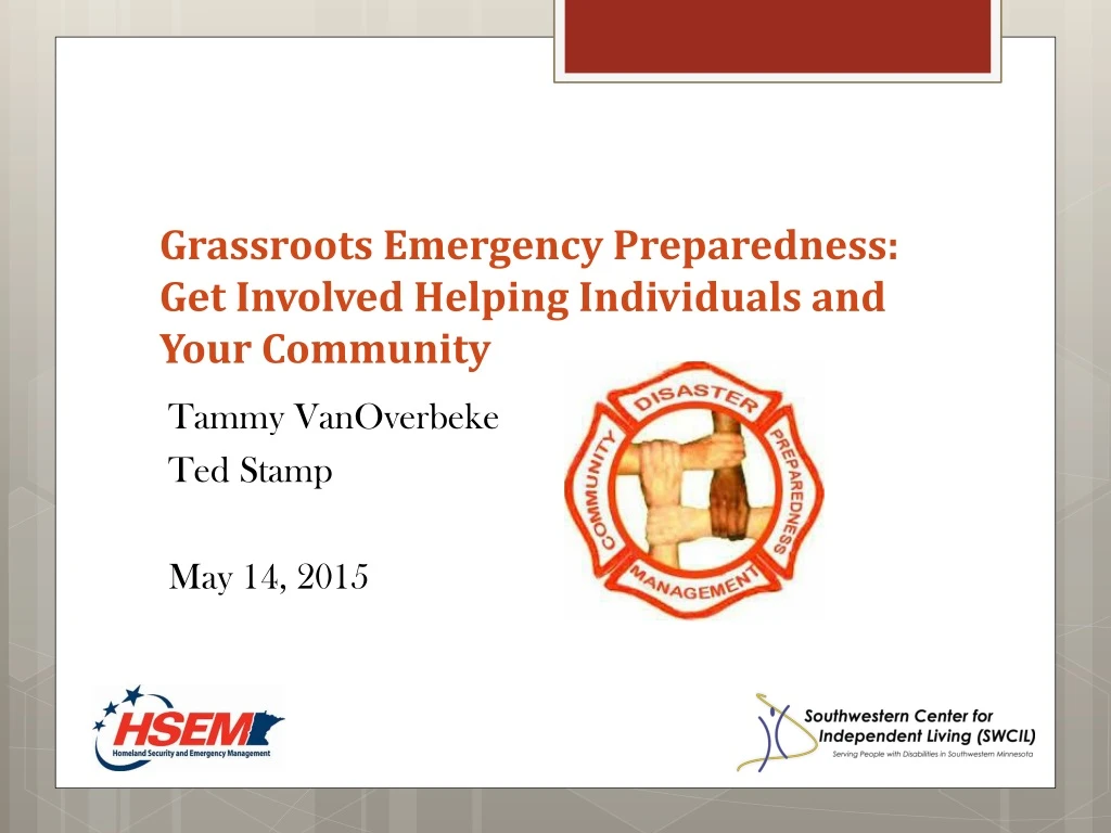 grassroots emergency preparedness get involved helping individuals and your community