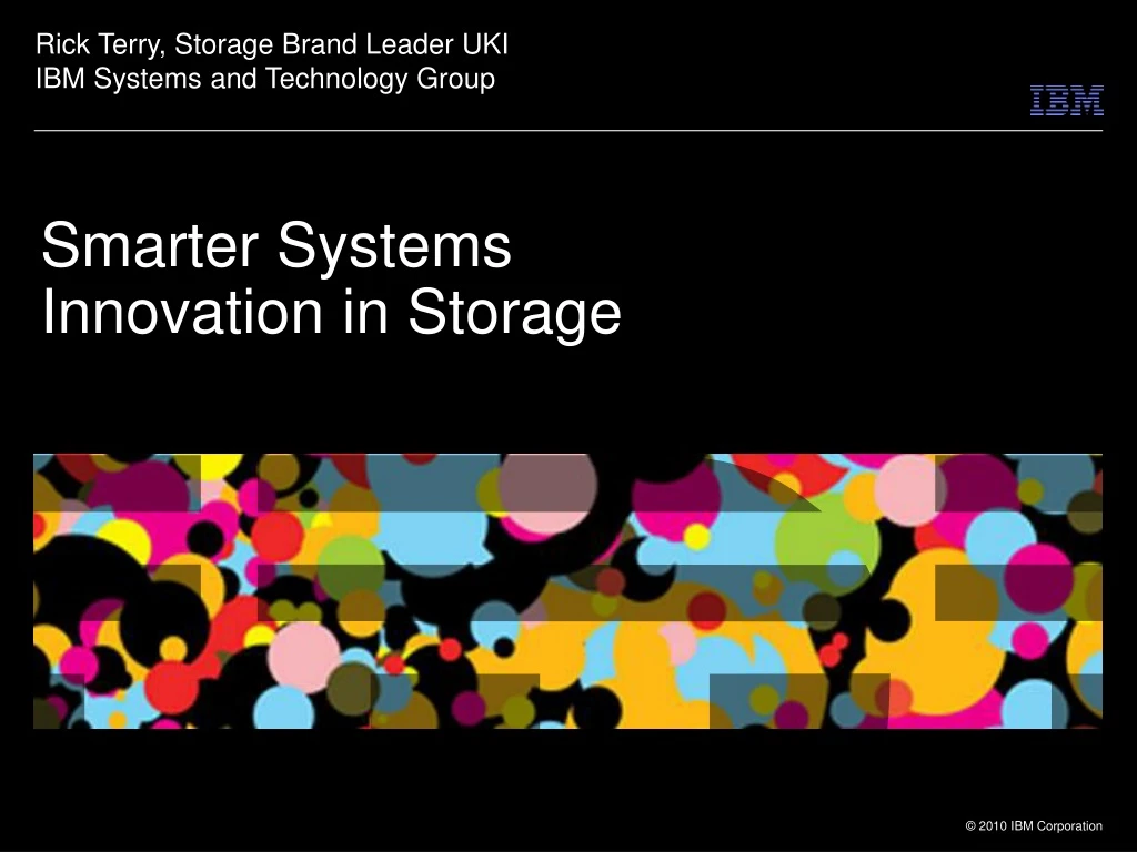 smarter systems innovation in storage