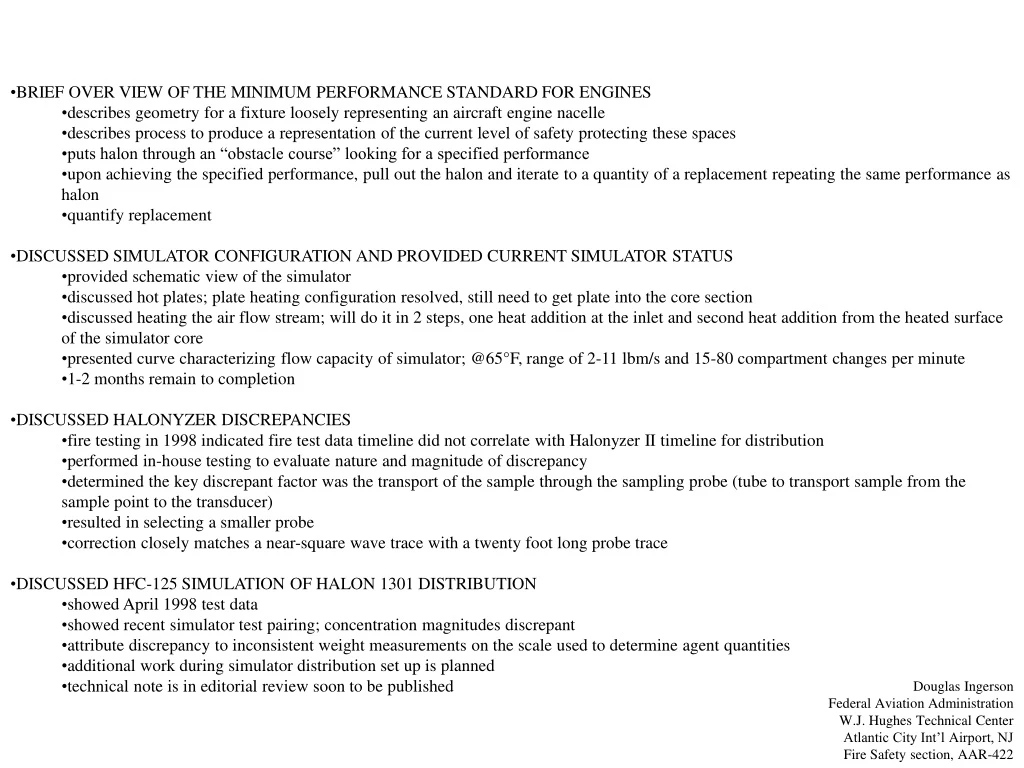 brief over view of the minimum performance