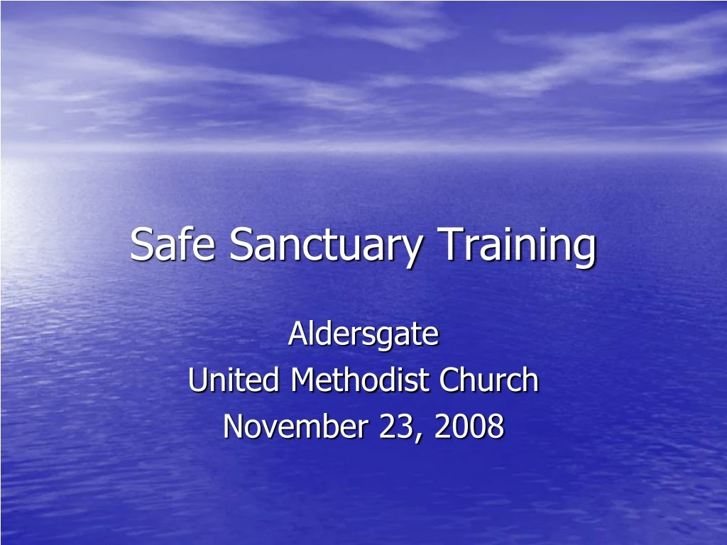 safe sanctuary training