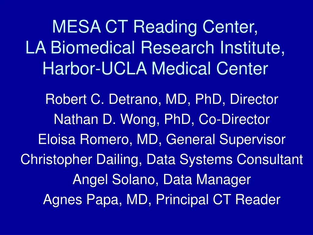 mesa ct reading center la biomedical research institute harbor ucla medical center