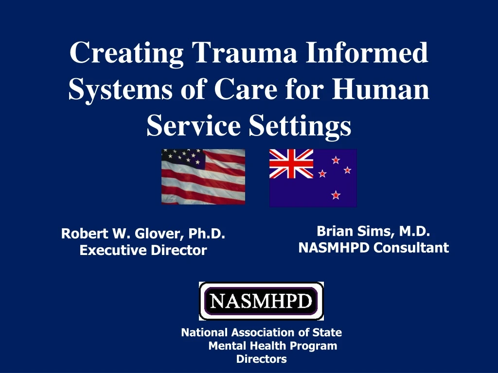 creating trauma informed systems of care for human service settings